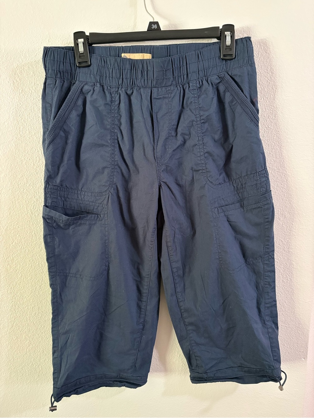 Athleisure Hiking Cargo Capris Pants Democracy Navy 8 Outdoorsy